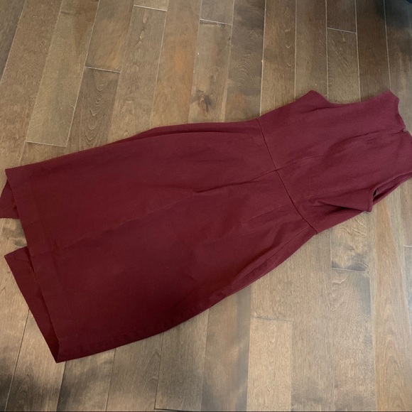 Banana republic midis dress slight slit burgundy - Picture 9 of 11